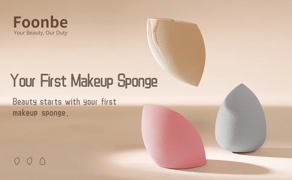 Foonbe Makeup Sponge Set, Soft, Blending Beauty Foundation Sponges for Liquid, Cream and Powder(3 Pcs, Macaron Color) B-3pcs Macaron Color - foundation sponge beauty sponge blending sponges blending sponge beauty sponges for makeup sponge