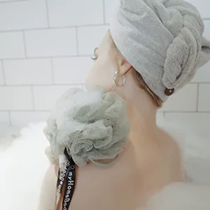 Large 70g Loofah Sponge, Body Scrubber, Bath Sponge, Loofah for Women, Men | Exfoliating Sponge - Body Wash Shower Pouf with Activated Charcoal -2 Ultimate Gray + 1 Illuminating Yellow, 3 Pack - exfoliating sponge