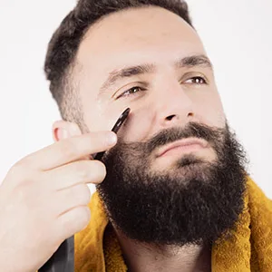 Serum Beard Growth Kit - 5 in 1 - Unscented Beard Growth Activator Serum (1oz) - Titanium Beard Roller - 100% Organic Orange Beard Soap Pocket Beard Comb for Patchy Facial Hair Growth - beard comb