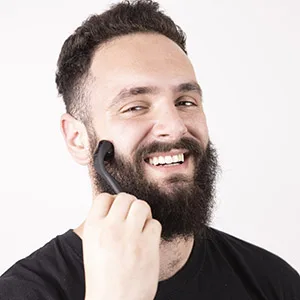 Serum Beard Growth Kit - 5 in 1 - Unscented Beard Growth Activator Serum (1oz) - Titanium Beard Roller - 100% Organic Orange Beard Soap Pocket Beard Comb for Patchy Facial Hair Growth - beard roller