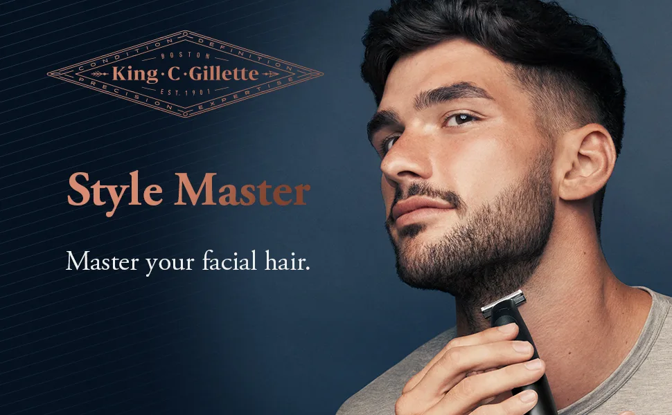 King C. Gillette Style Master Beard Trimmer Razor Refill with 4-Directional Metal Razor Blades, 1 Cartridge King C. Gillette Style Master Trimmer Blade Refill - King C Gillette Style Master