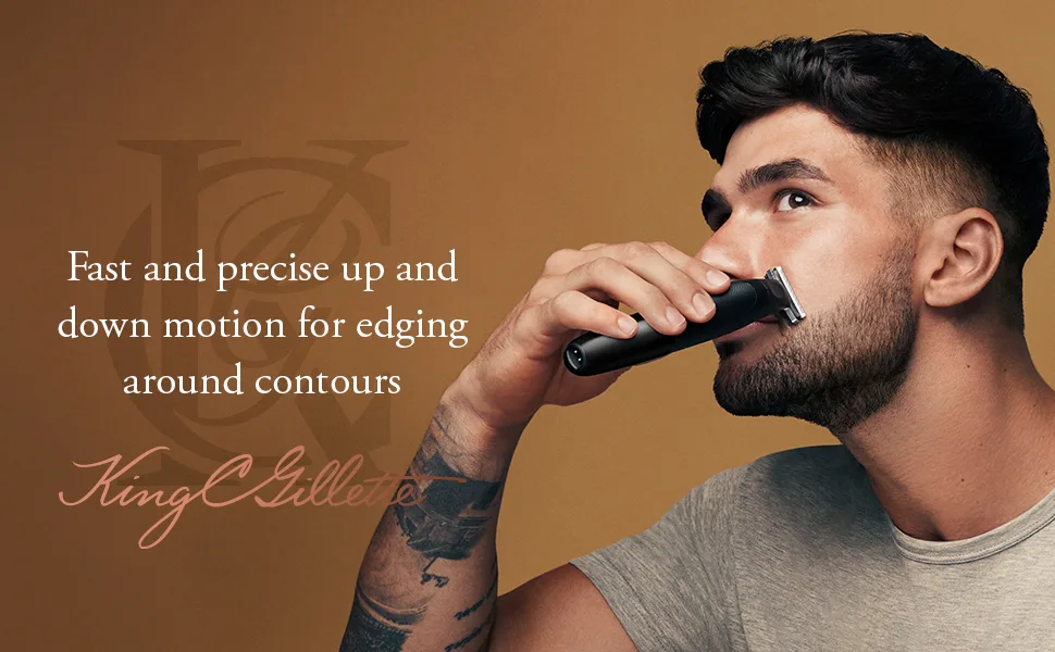 King C. Gillette Style Master Beard Trimmer Razor Refill with 4-Directional Metal Razor Blades, 1 Cartridge King C. Gillette Style Master Trimmer Blade Refill - Up and Down motion for edging