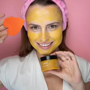Minimo Glow Lemon Cake Skin Brightening Face Scrub for Dark Spots - Minimo Glow Scrub