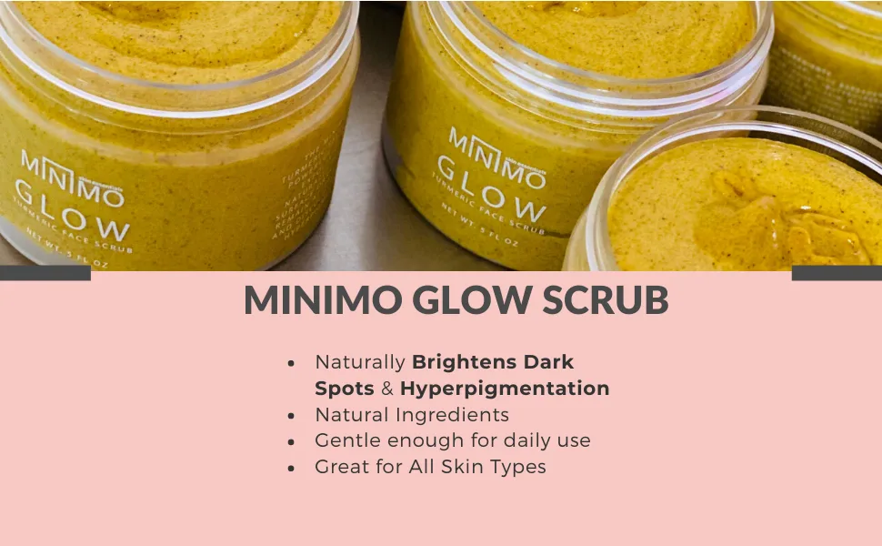 Minimo Glow Lemon Cake Skin Brightening Face Scrub for Dark Spots - Minimo Glow Scrub Benefits