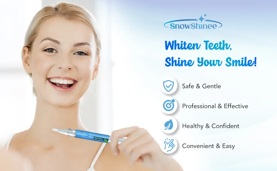 Teeth Whitening Pen - Teeth Stain Remover to Whiten Teeth - Effective & Painless Whitening, No Sensitivity, Easy to Use, Natural Mint Flavor, 2Pcs - whiten teeth