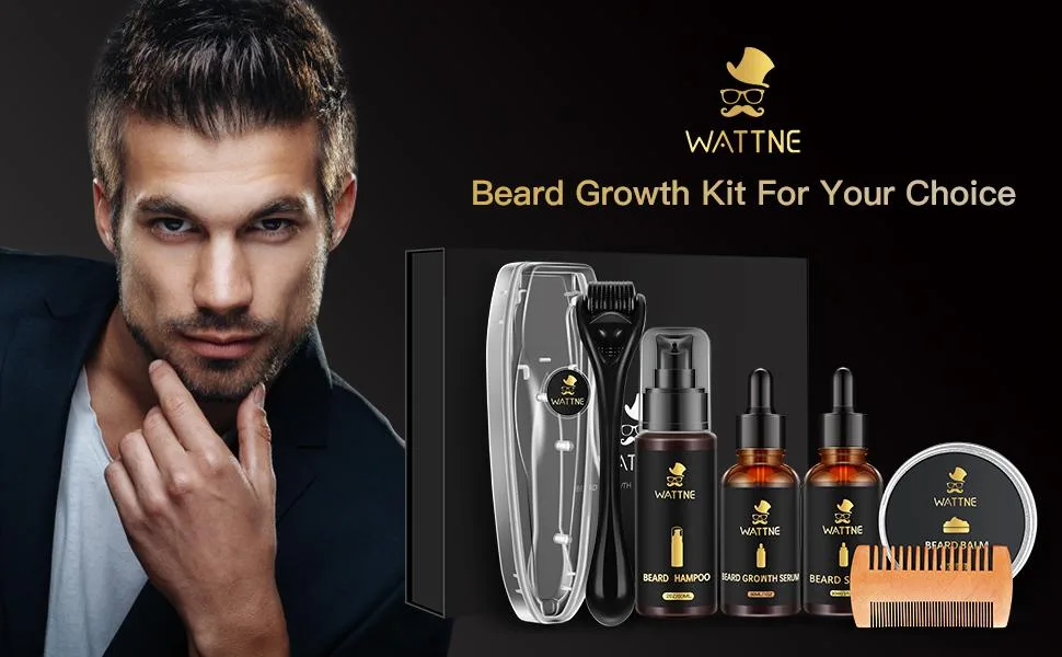 Beard Growth Kit,Derma roller for beard growth,Biotin Beard Growth oil for Patchy Beard ,Beard Serum,Beard Shampoo,Beard Balm,Beard Comb,Beard E-Book-Gifts for Men Him Dad Father Boyfriend - beard growth oil