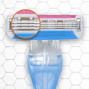 Amazon Brand - Solimo 3-Blade Disposable Razors for Women,3 Count (Pack of 2) - Amazon Solimo womens disposable razor 3 blade womens razor