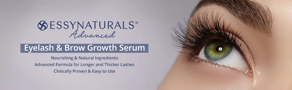 EssyNaturals Eyelash and Brow Growth Serum Irritation Free Formula, 3 Months Supply (3ml) - product information 1
