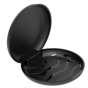 (2 Pack) Retainer Case,Solid Orthodontic Retainer Case-Black - easy to clean