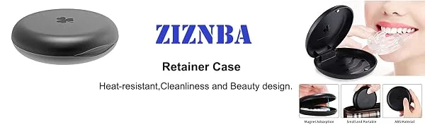(2 Pack) Retainer Case,Solid Orthodontic Retainer Case-Black - Retainer Case