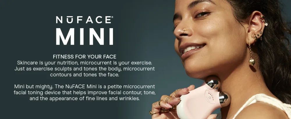 NuFACE MINI Starter Kit Holiday Collection + Hydrating Aqua Gel + Applicator Brush - NuFACE Trinity Desktop Version