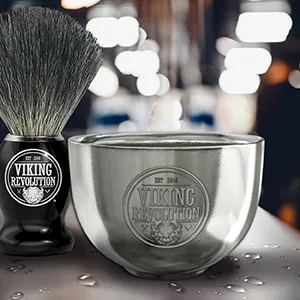 Stainless Steel Shaving Soap Bowl- Shaving Mug for Shave Cream & Soap- Double Layer, Unbreakable Shaving Cup for Wet Shave - Shaving