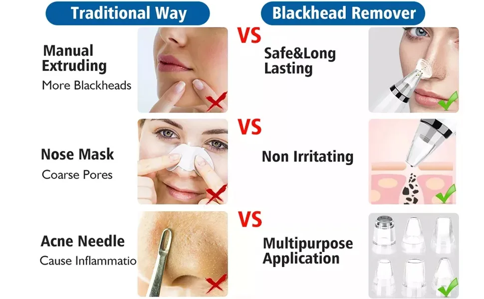 2022 New Version Blackhead Vacuum Remover Acne Remover,Eye Makeup Brushes, Eye Makeup Brush Set (2T) 1 Count (Pack of 1) - blackhead remover