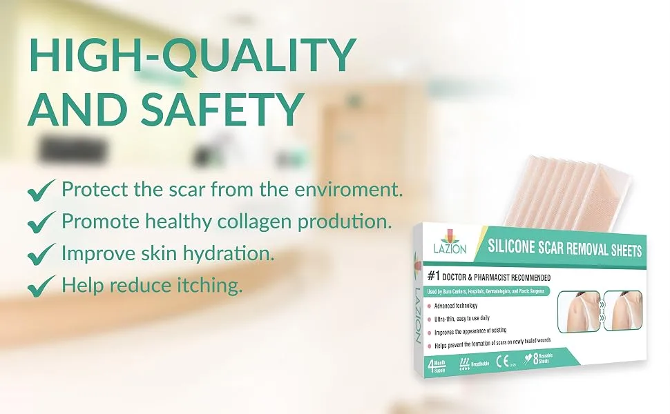 Silicone Scar Removal Sheets, Washable Scar Strip Remover, Reusable Scar Sheet for Surgery Scars, Stretch Marks, Burns, Keloids, C-Section, Acne in Recent/Old Scars - product information 2