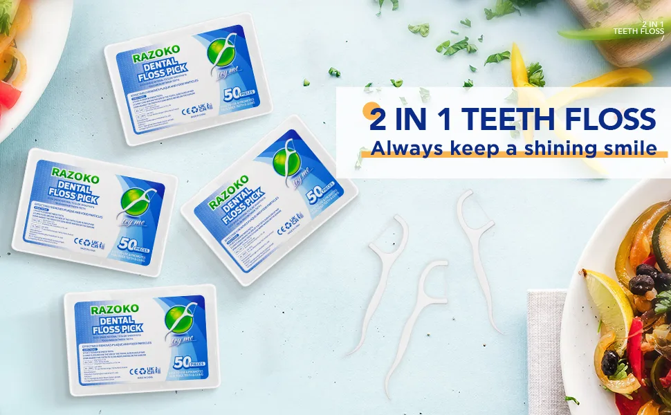 Dental Floss Picks High Toughness Professional Toothpicks Sticks with Portable Case and Dental Picks (200pcs) - product information 2
