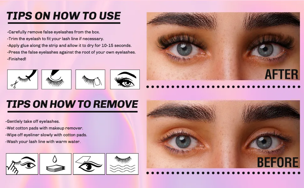 ALICROWN Eyelashes 6D Faux Mink Lashes Fluffy False Eyelashes 14 Pairs 2 Styles False Eyelashes Wispy Dramatic Lashes Soft Reusable Fake Eyelashes B-14Pairs - Easy To Apply