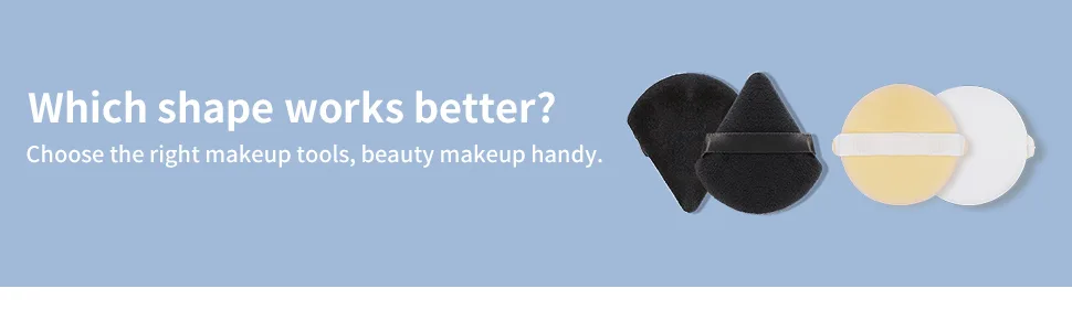 BEAKEY Powder Puff For Loose & Cosmetic Foundation Latex Free Makeup Puff 6 Black+6 White B-Black & White - makeup sponge
