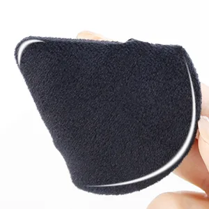 BEAKEY Powder Puff For Loose & Cosmetic Foundation Latex Free Makeup Puff 6 Black+6 White B-Black & White - makeup sponge
