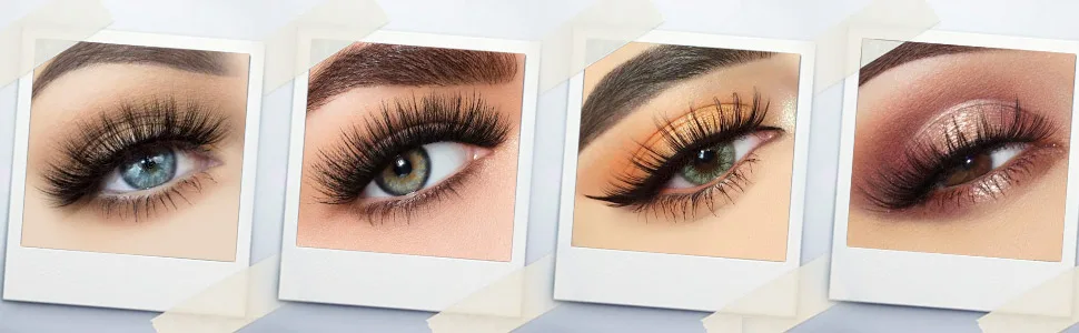 JIMIRE Mink Lashes Fluffy Dramatic False Eyelashes 4 Styles Pack Wispy Thick Long Volume Eye Lashes for Full Glam 14 Pairs 4 Styles Mixed - dramatic lash