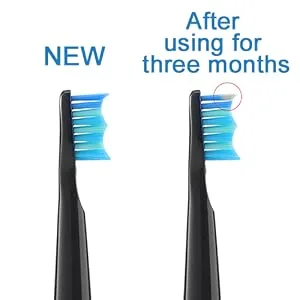10pcs Electric Toothbrush Replacement Heads Compatible with Fairywill D7/D8/FW507/508/551/917/959/D1/D3-Black 10pcs-black - fairywill electric toothbrush replacement head