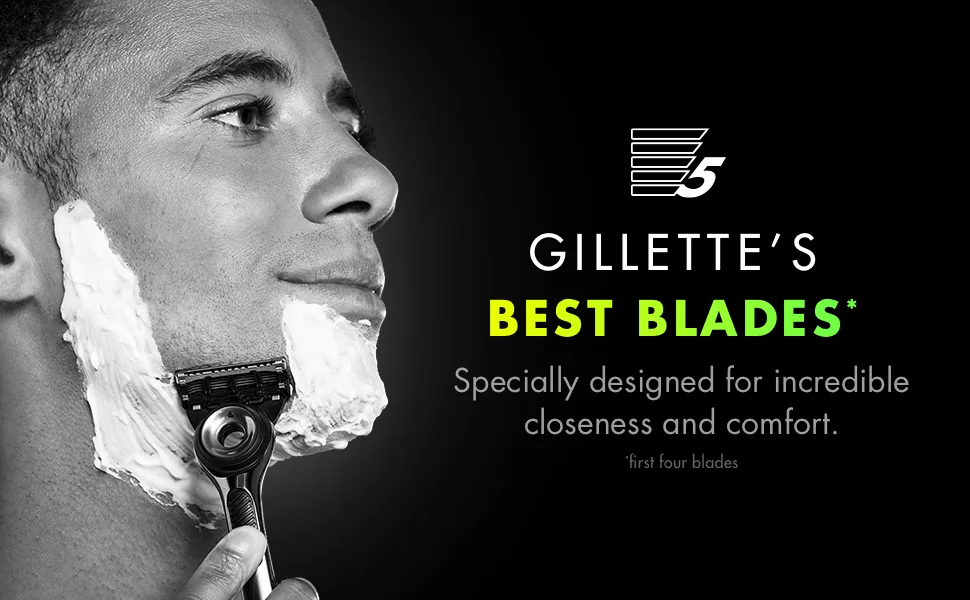Gillette Mens Razor with Exfoliating Bar by GilletteLabs, Shaving Kit for Men, Includes 1 Handle, 4 Razor Blade Refills, 1 Premium Magnetic Stand 1 Handle + 4 Refills - gillettelabs, razor, soloblade