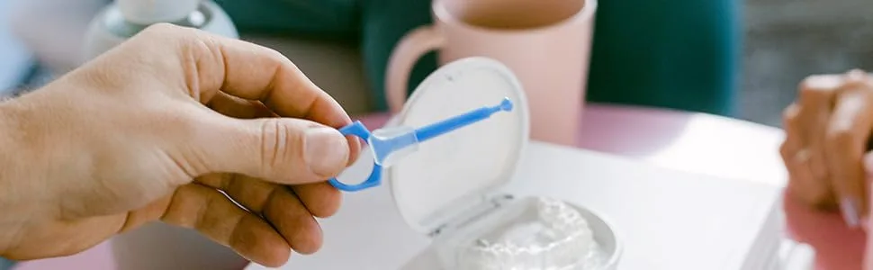 Clear Aligner Removal PUL Tool for Invisalign Removable Braces & Trays | Compatible with Removable Braces, Aligners, Retainers, & Dentures | Hygienic, Durable, Compact | By The Pultool (1, Blue) 1 Pack Blue - aligner removal tool pul pultool ortho key hook removable braces clear tray ortho kit accessory