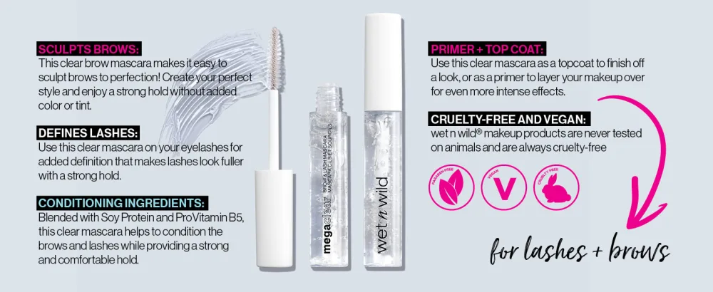 Wet n Wild Mega Clear Brow & Lash Mascara 1114487 - benefits