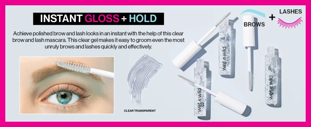 Wet n Wild Mega Clear Brow & Lash Mascara 1114487 - Instant Gloss & Hold