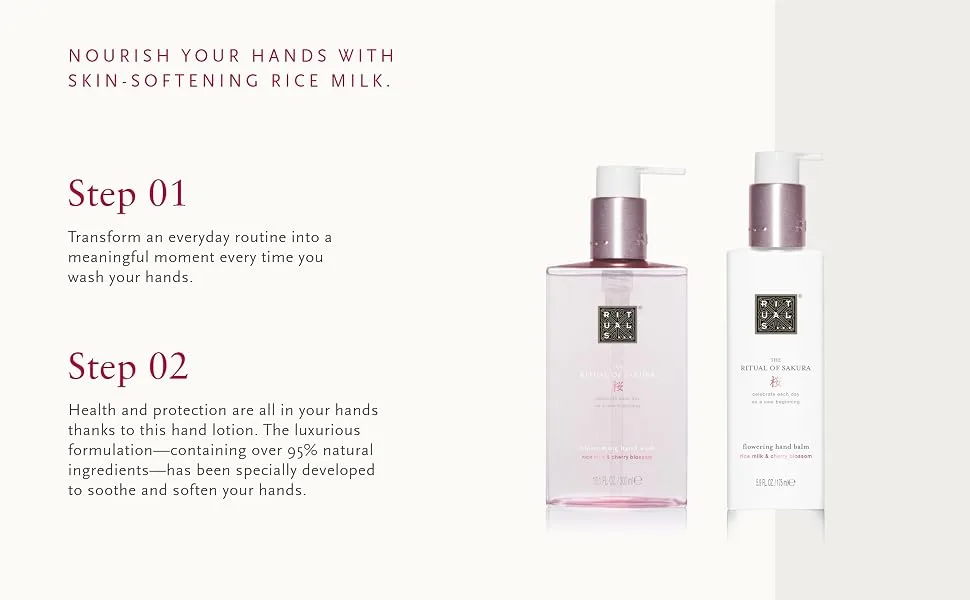 RITUALS Sakura Hand Wash - Liquid Hand Soap with Rice Milk & Cherry Blossom - 10.1 Fl Oz - Sakura Home Kitchen