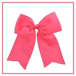 Jumbo Bow Clip with Tails (Ivory) - back of bow clip