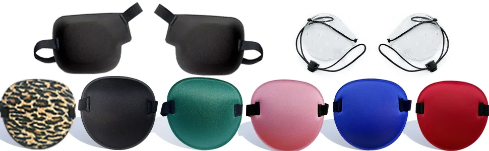 Pirate Eye Patches 2 Pack Adjustable Amblyopia Lazy Eye Patches for Adults and Children, Black - eye patch for adults kids medical eye patches eyepatch soft eye patch black 3d eye patch pirate