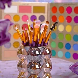UCANBE Makeup Eyeshadow Palette + 15Pcs Brush Set, Pigmented 86 Colors Make Up Pallet with Brushes, Matte Shimmer Glitter Palettes Sets, Eye Shadow Highlighters Contour Blush Powder Beuuty Kit - brush set