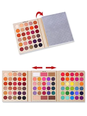 UCANBE Makeup Eyeshadow Palette + 15Pcs Brush Set, Pigmented 86 Colors Make Up Pallet with Brushes, Matte Shimmer Glitter Palettes Sets, Eye Shadow Highlighters Contour Blush Powder Beuuty Kit - Easy to Carry
