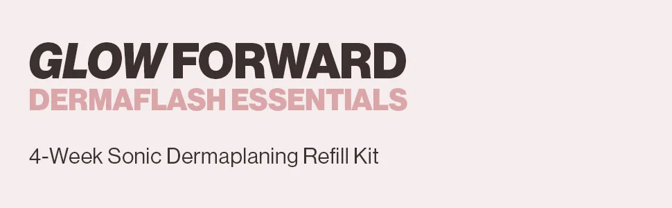 DERMAFLASH ESSENTIALS Dermaplaning Replenishment Kit for Women 4 Week Supply LUXE + - dermaflash essentials