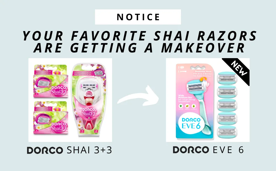 Dorco Shai 6 - Six Blade Razor Shaving System - Value Pack (6 Cartridges + 1 Handle) (1+6 refills) - shai