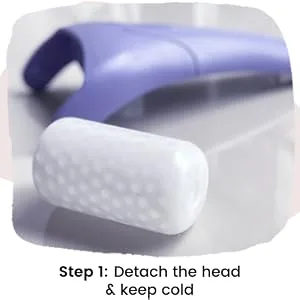Ice Roller for Face Facial Skin Care Tools Face Roller Massager Cryotherapy - Reduce Puffiness Migraine Pain Relief (Green) - use-1