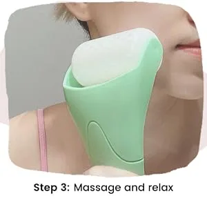Ice Roller for Face Facial Skin Care Tools Face Roller Massager Cryotherapy - Reduce Puffiness Migraine Pain Relief (Green) - use 3