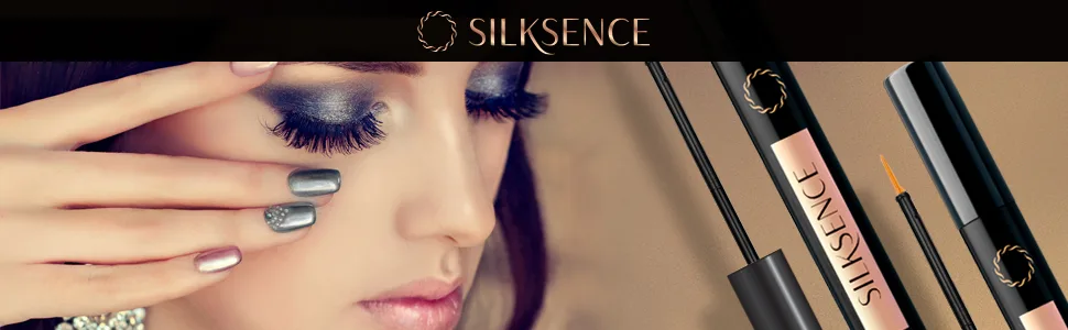 SILKSENCE Eyelash Growth Serum, Premium Lash Serum and Eyebrow Enhancer (Black) - Banner1