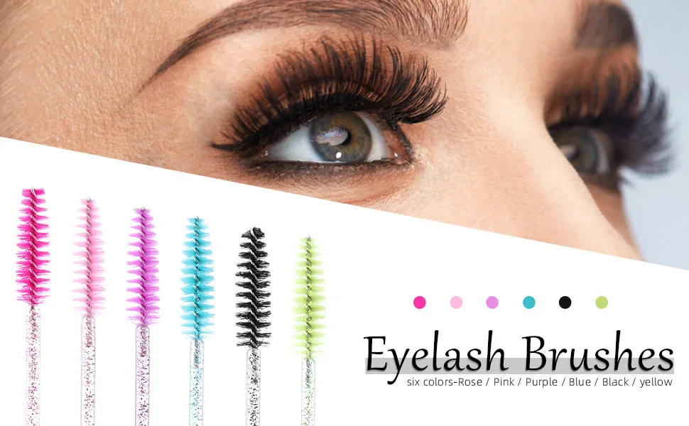  200 Mascara Wands Disposable Eyelash Brush Spoolies，Eye Lashes Eyebrow Extension Applicator Black Tbestmax  - 20210811000015