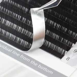 NAGARAKU Eyelash Extensions Individual Lashes 0.07 LC curl 7-15mm Mix Classic Faux Mink 16 rows Matte Black Soft Natural 0.07 Thickness LC curl - foilback
