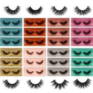 Newcally Lashes False Eyelashes 24 Pack Faux Mink Lashes 8 Styles Wispy Natural Fake Eye Lashes 3D Fluffy Dramatic Long Crossed Handmade Strip Lashes Wholesale Bulk 24 Pairs - wholesale bulk lashes