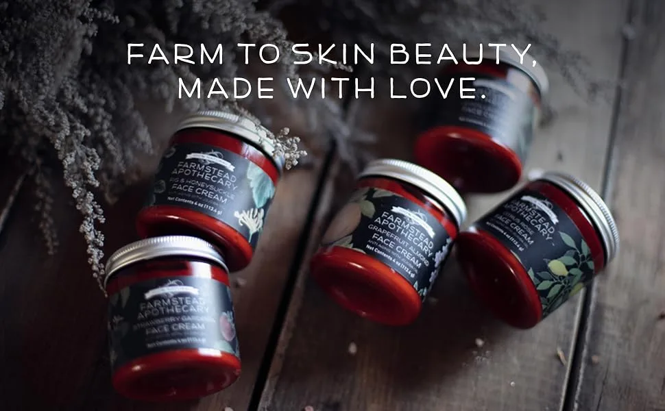 Farmstead Apothecary 100% Natural Anti-Aging Rose Water Face Cream 4 oz - Face Cream