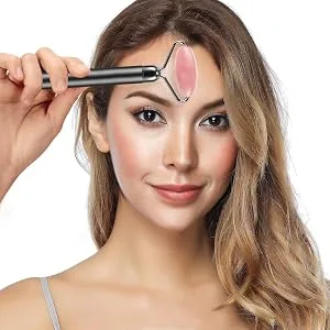 3-IN-1 Electric Jade Roller 3D Roller Facial Roller & Face Massager,Black - face roller