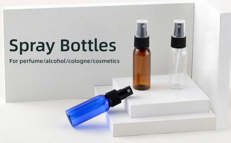 Lisapack 1oz Spray Bottle Small (6 Pack) Plastic Empty Mini Fine Mist Travel Size Atomizer, Tiny Sprayer for Little Perfume, Water, Cologne, Alcohol, Samples (Clear, 30ml) Clear (6pcs) - 30ml spray-6pack