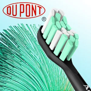 Aoremon Replacement Toothbrush Heads for Philips Sonicare - Replacement Brush Heads Compatible with Sonicare 4100 5100 6100 and Other Snap-on Electric Toothbrush(Black) - soft bristles