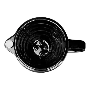QSHAVE Shaving Scuttle Mug - Keep Lather Always Warm Large Deep Size Bowl Handmade Pottery Cup (Black) - Shaving Bowl-Black