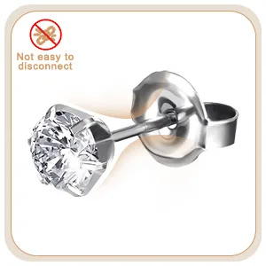8 Pieces Self Ear Piercing Tool Disposable Ear Piercing Kit Safety Portable Ear Nose Mouse Piercing Tools with Crystal Ear Studs (White) - product information 3
