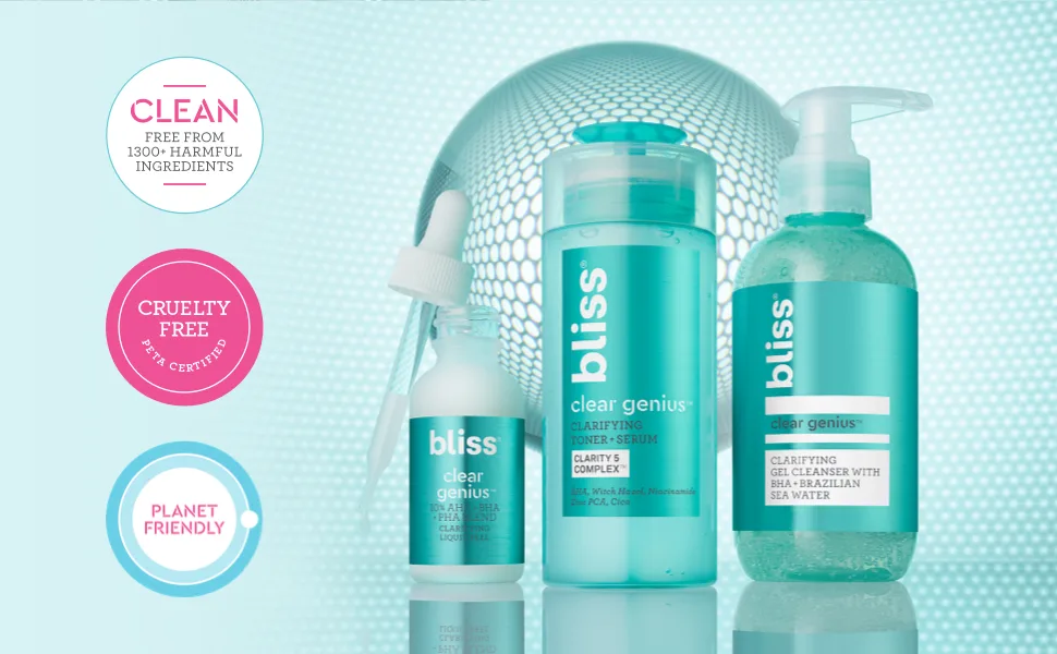Bliss Clear Genius Clarifying Gel Cleanser | Non-Irritating | Clean | Cruelty-Free | Paraben Free | Vegan | 6.4 oz - Clear Genius Collection