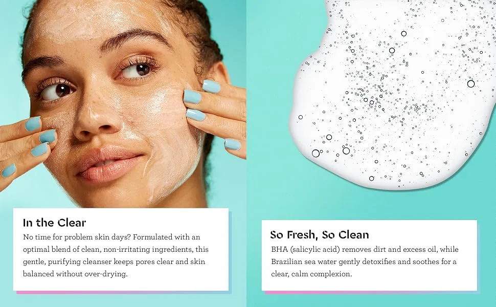 Bliss Clear Genius Clarifying Gel Cleanser | Non-Irritating | Clean | Cruelty-Free | Paraben Free | Vegan | 6.4 oz - Double