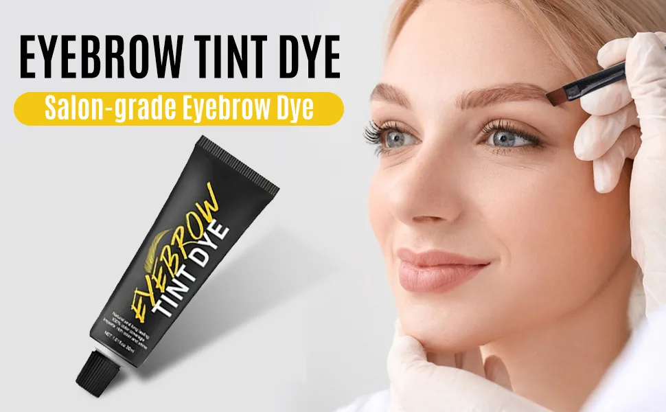 Instant Eyebrow Color, Natural Semi Permanent Eyebrow Tinting Kit for 4-6 Week Long-lasting, Light Brown - product information 1